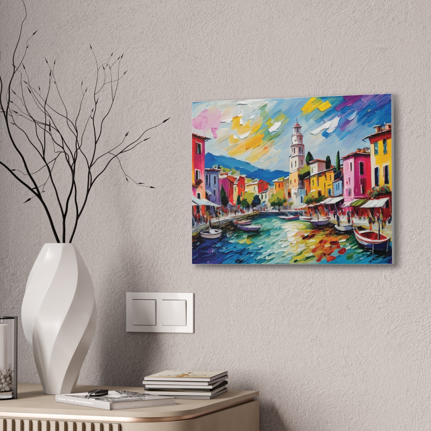 Vibrant Canvas Wall Art, Colorful Landscape Print, Home Decor, Gift for Art Lovers, Living Room Decoration