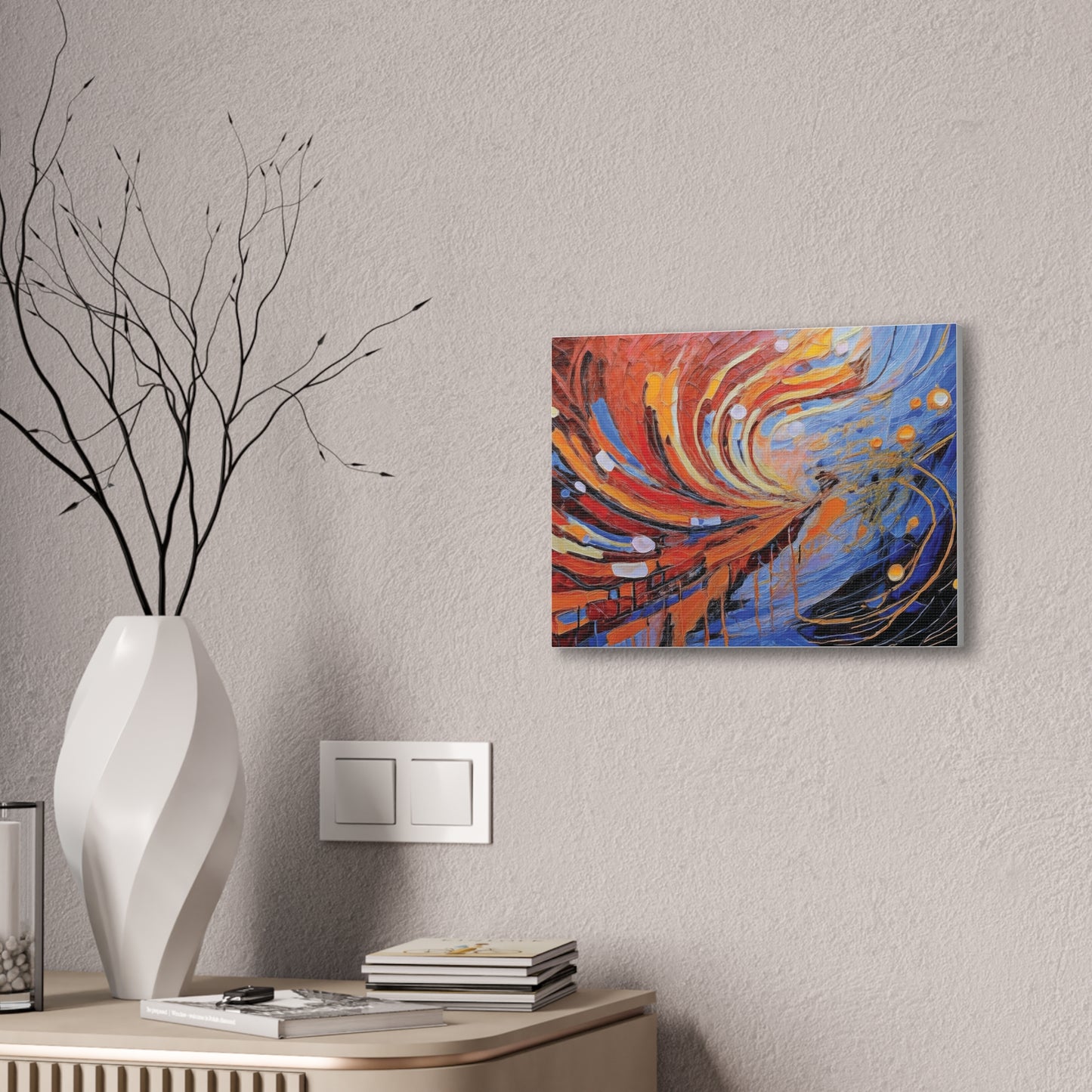 Vibrant Abstract Canvas Art, Colorful Wall Decor for Home or Office, Modern Art Print, Unique Gift for Art Lovers, Colorful Artwork