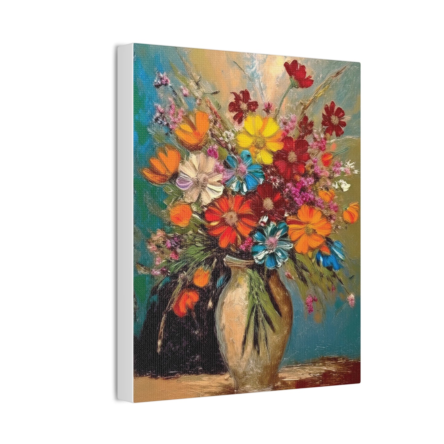 Canvas Wall Art - Colorful Floral Print for Home Decor, Vibrant Nature Artwork, Perfect Gift for Art Lovers, Living Room Accent