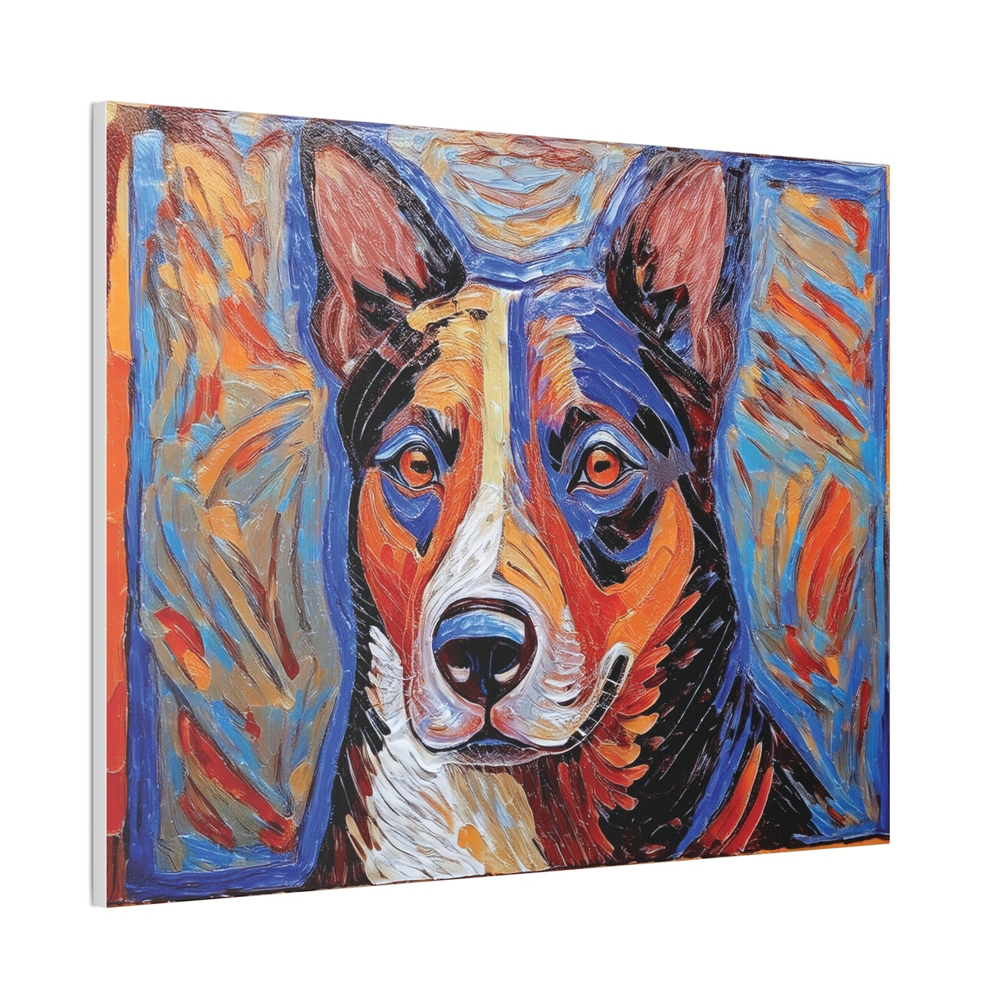 Vibrant Dog Canvas Print, Pet Lover Gift, Colorful Wall Art, Home Decor for Dog Owners, Animal Lover Decor, Unique Gift Idea