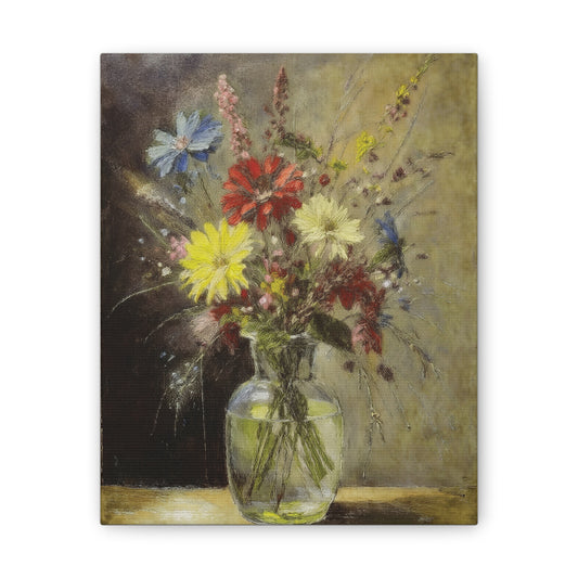 Floral Canvas Art Print, Vibrant Home Decor, Wall Art for Living Room, Colorful Floral Artwork, Gift for Her, Gallery Wrap