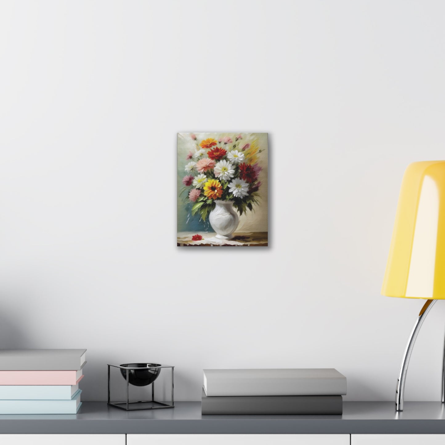 Floral Canvas Art Print, Colorful Flower Wall Decor, Home and Office Decoration, Gift for Flower Lovers or Art Collectors