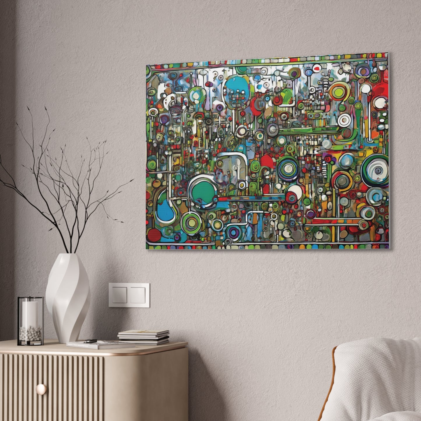 Abstract Wall Art Canvas, Colorful Modern Decoration, Unique Artwork for Home, Office Decor, Gift for Art Lovers