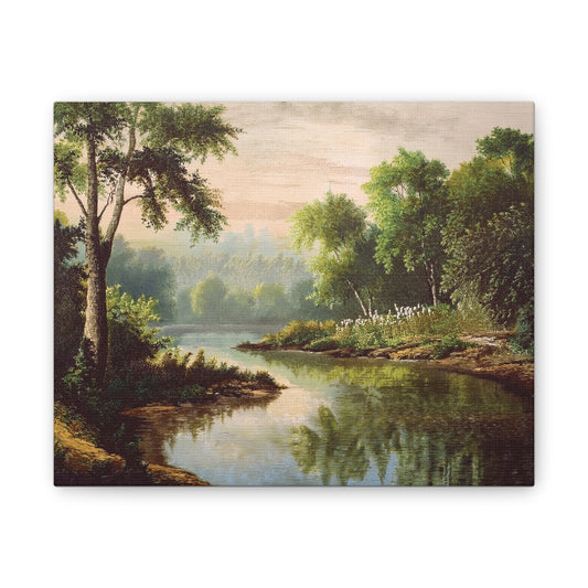 Serene Landscape Canvas Print, Nature Wall Art, Rustic Home Decor, Scenic Art, Tranquil Room Decoration, Gift for Nature Lovers