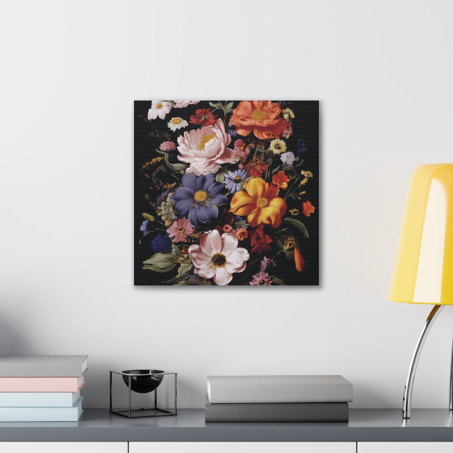 Floral Wall Art Canvas, Botanical Artwork, Home Decor, Gift for Her, Abstract Flower Print, Colorful Flower Canvas