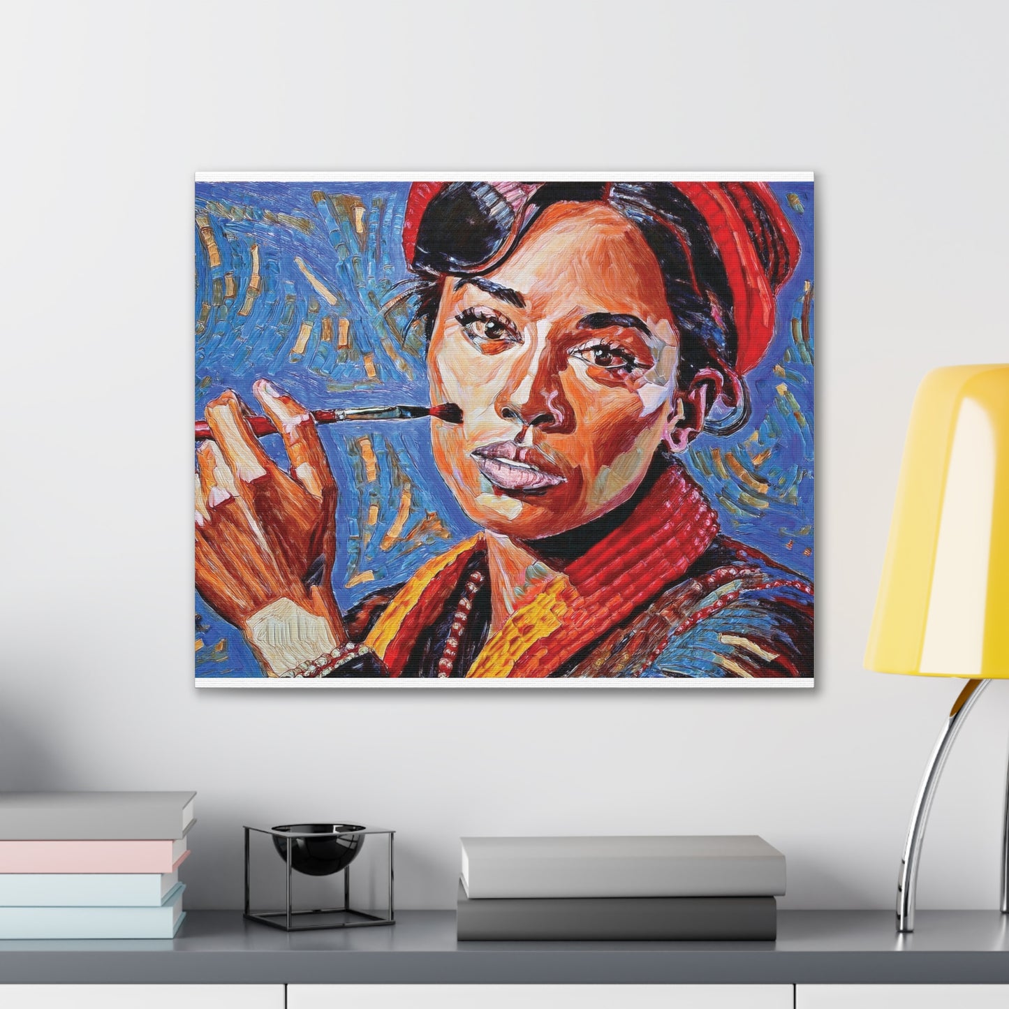 Artistic Canvas Print, Colorful Portrait, Home Decor, Gift for Art Lovers, Wall Art, Unique Artwork