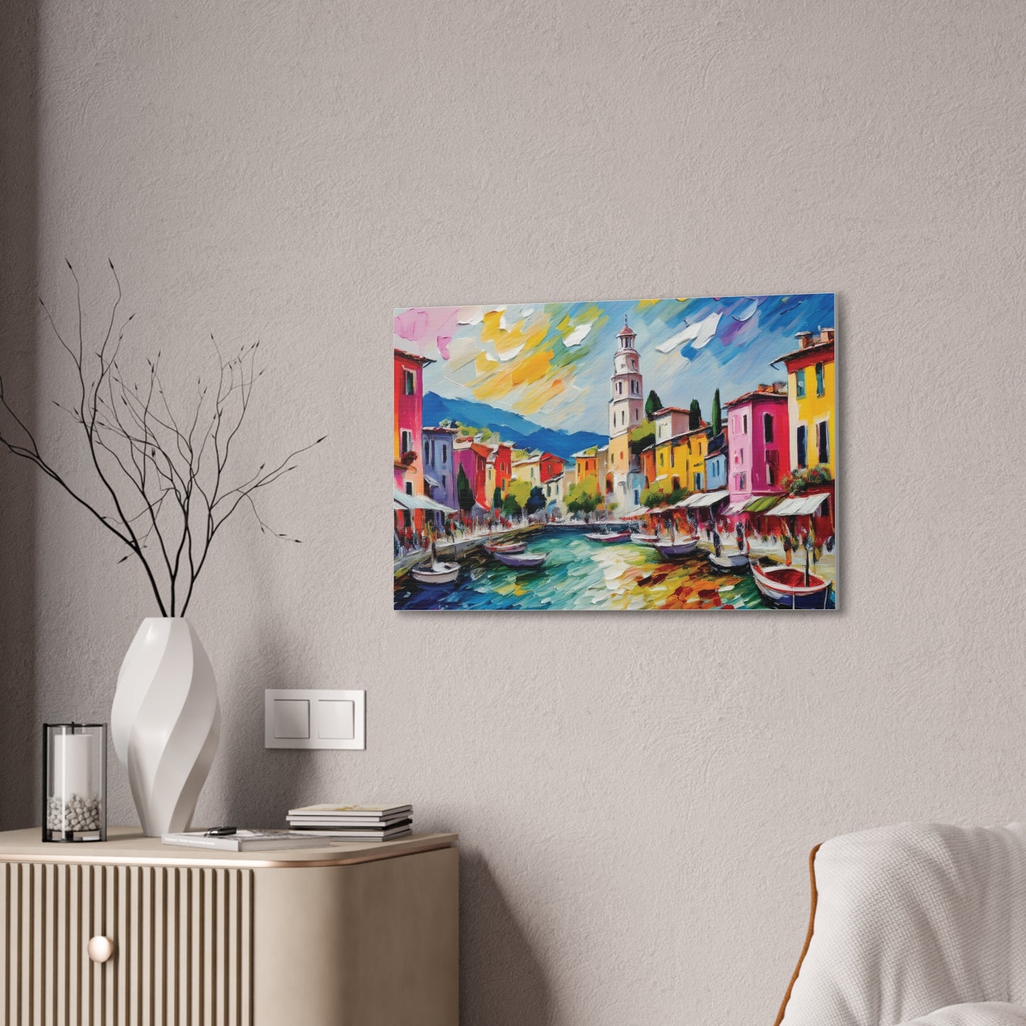 Vibrant Canvas Wall Art, Colorful Landscape Print, Home Decor, Gift for Art Lovers, Living Room Decoration