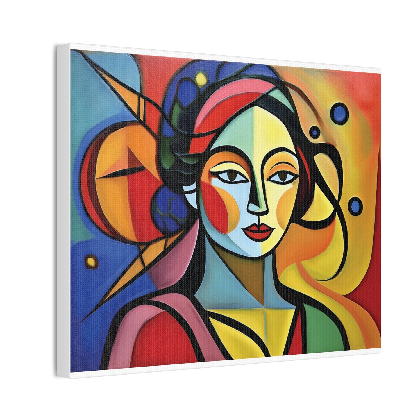 Bold Portrait, Vibrant Abstract Art Canvas Print, Colorful Wall Decor, Unique Gift, Home Aesthetic, Modern Art, Artistic Wall Hanging