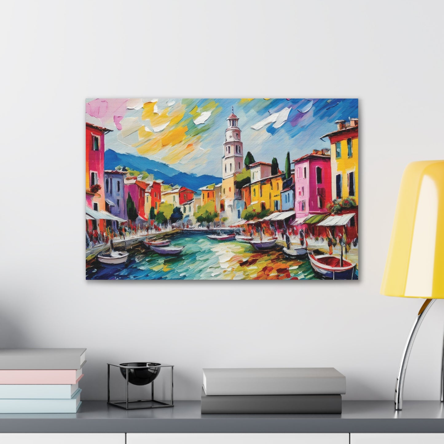 Vibrant Canvas Wall Art, Colorful Landscape Print, Home Decor, Gift for Art Lovers, Living Room Decoration