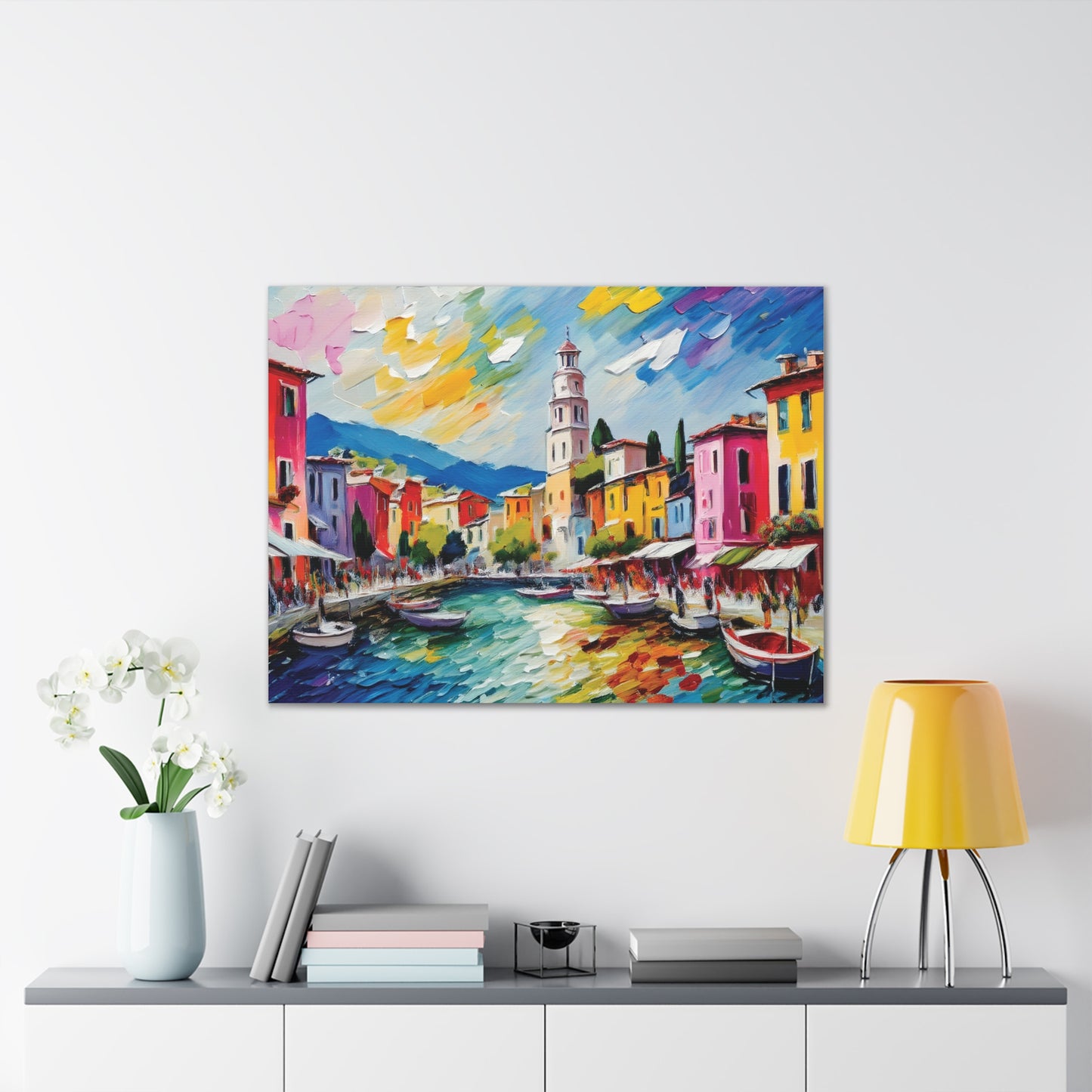 Vibrant Canvas Wall Art, Colorful Landscape Print, Home Decor, Gift for Art Lovers, Living Room Decoration