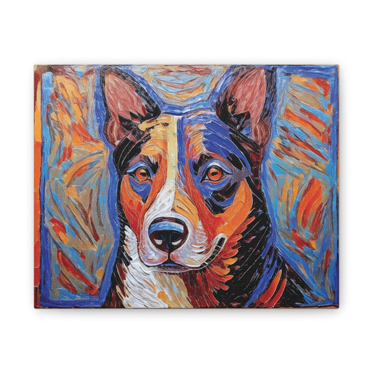 Vibrant Dog Canvas Print, Pet Lover Gift, Colorful Wall Art, Home Decor for Dog Owners, Animal Lover Decor, Unique Gift Idea
