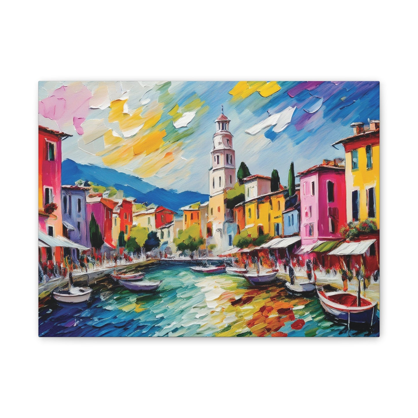 Vibrant Canvas Wall Art, Colorful Landscape Print, Home Decor, Gift for Art Lovers, Living Room Decoration