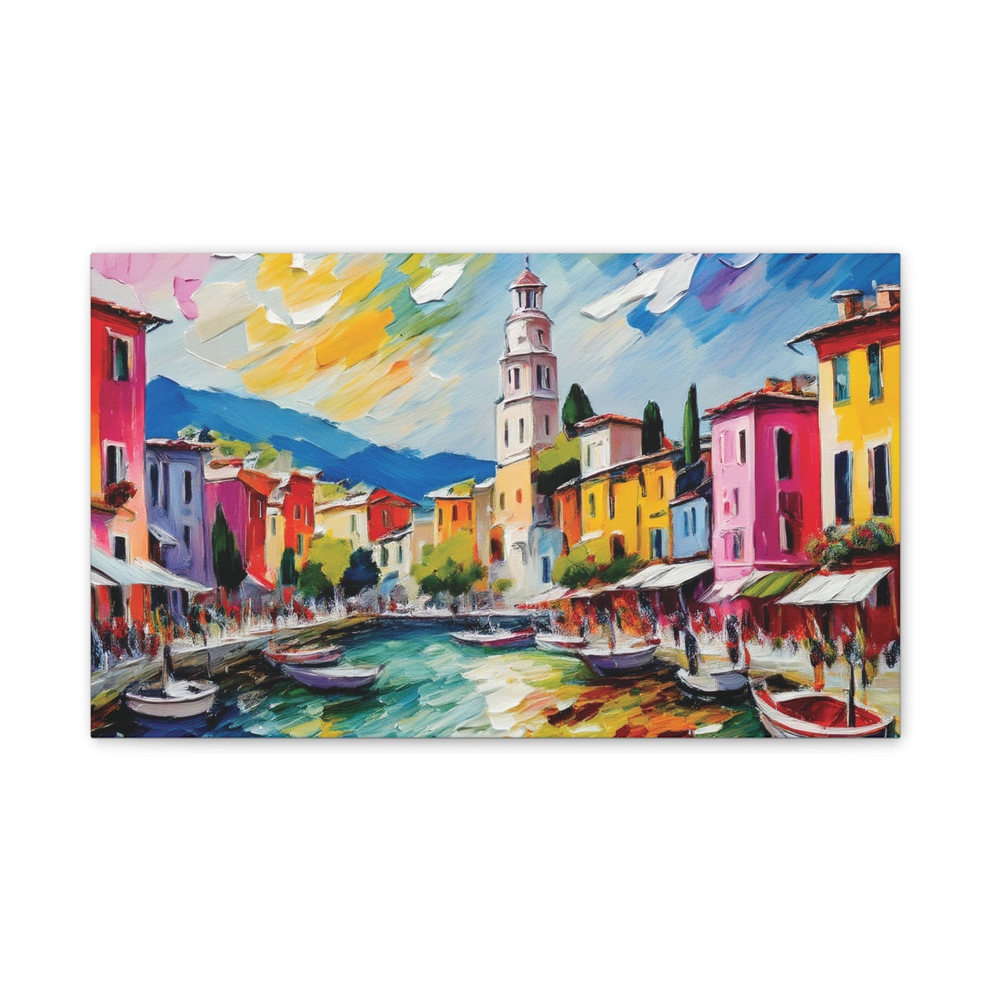 Vibrant Canvas Wall Art, Colorful Landscape Print, Home Decor, Gift for Art Lovers, Living Room Decoration