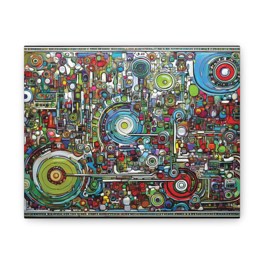 Vibrant Abstract Canvas Art Print, Colorful Wall Decor, Modern Home Art, Gallery-Style Artwork, Unique Gift Idea