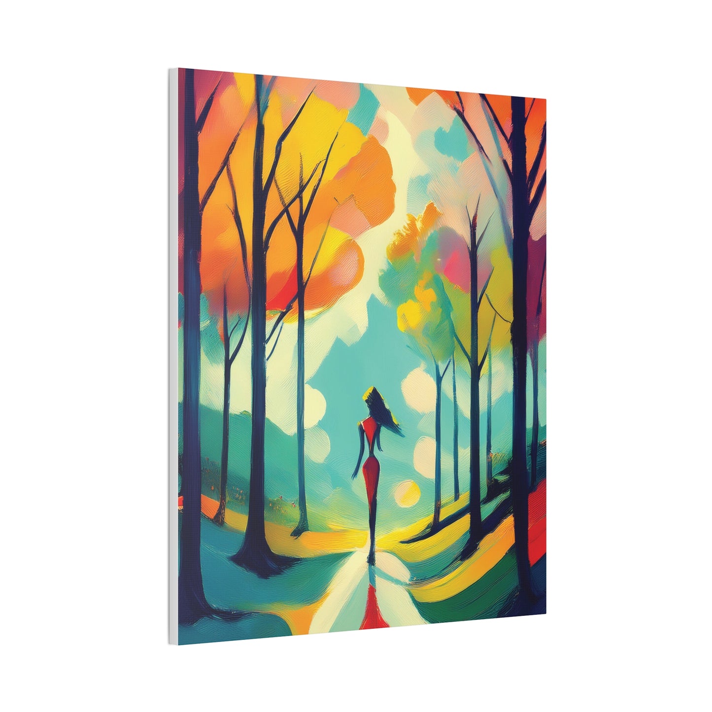 Vibrant Canvas Wall Art, Colorful Landscape Decor, Abstract Nature Print, Home Aesthetic, Gift for Art Lovers, Fashionable Wall Decor