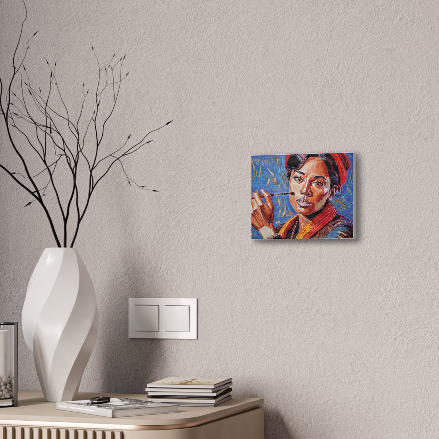 Artistic Canvas Print, Colorful Portrait, Home Decor, Gift for Art Lovers, Wall Art, Unique Artwork