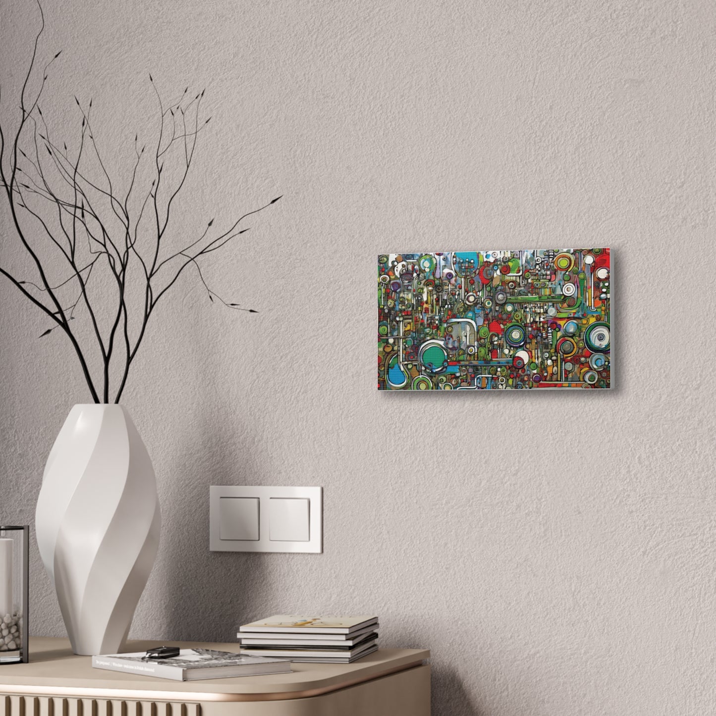 Abstract Wall Art Canvas, Colorful Modern Decoration, Unique Artwork for Home, Office Decor, Gift for Art Lovers