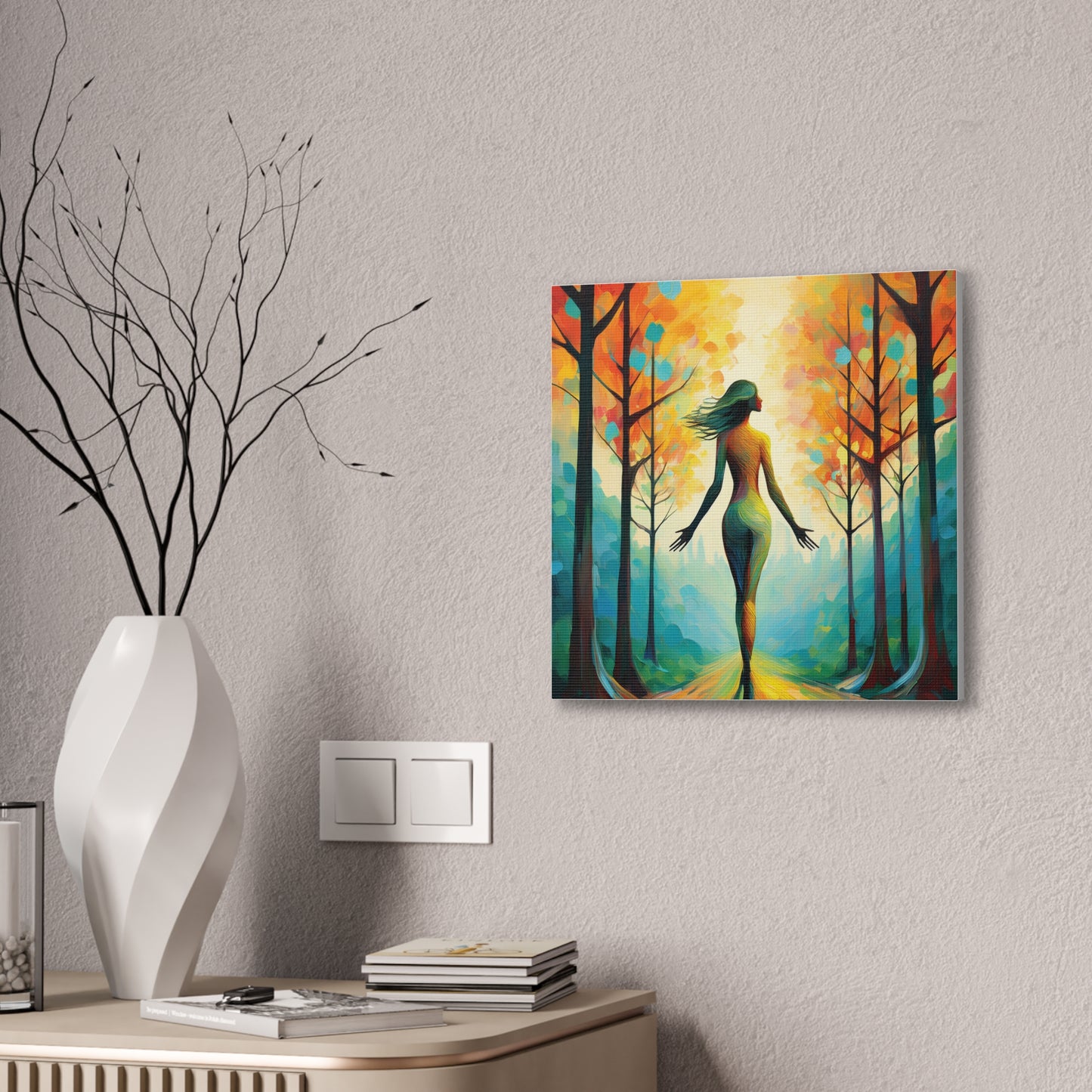 Whimsical Tree Path Canvas Print, Home Decor, Wall Art, Gift for Nature Lovers, Autumn Decor, Inspirational Artwork