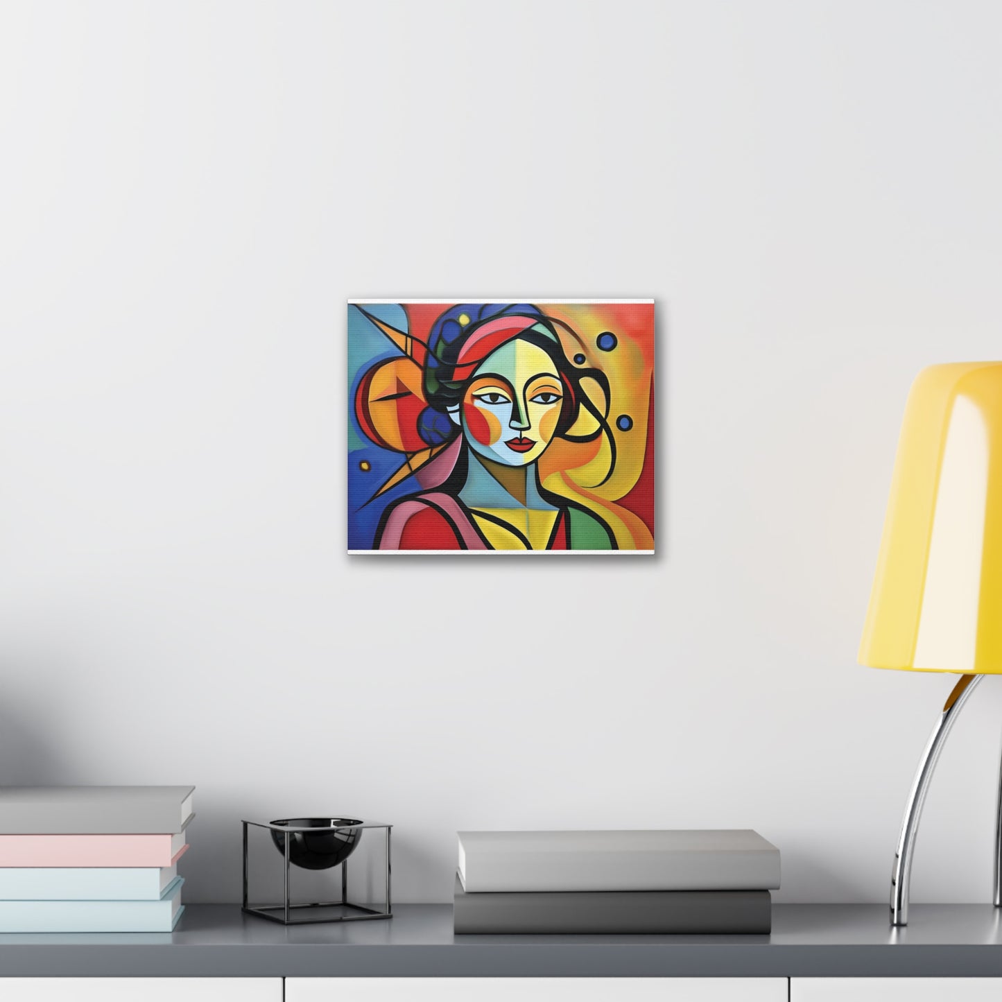 Bold Portrait, Vibrant Abstract Art Canvas Print, Colorful Wall Decor, Unique Gift, Home Aesthetic, Modern Art, Artistic Wall Hanging