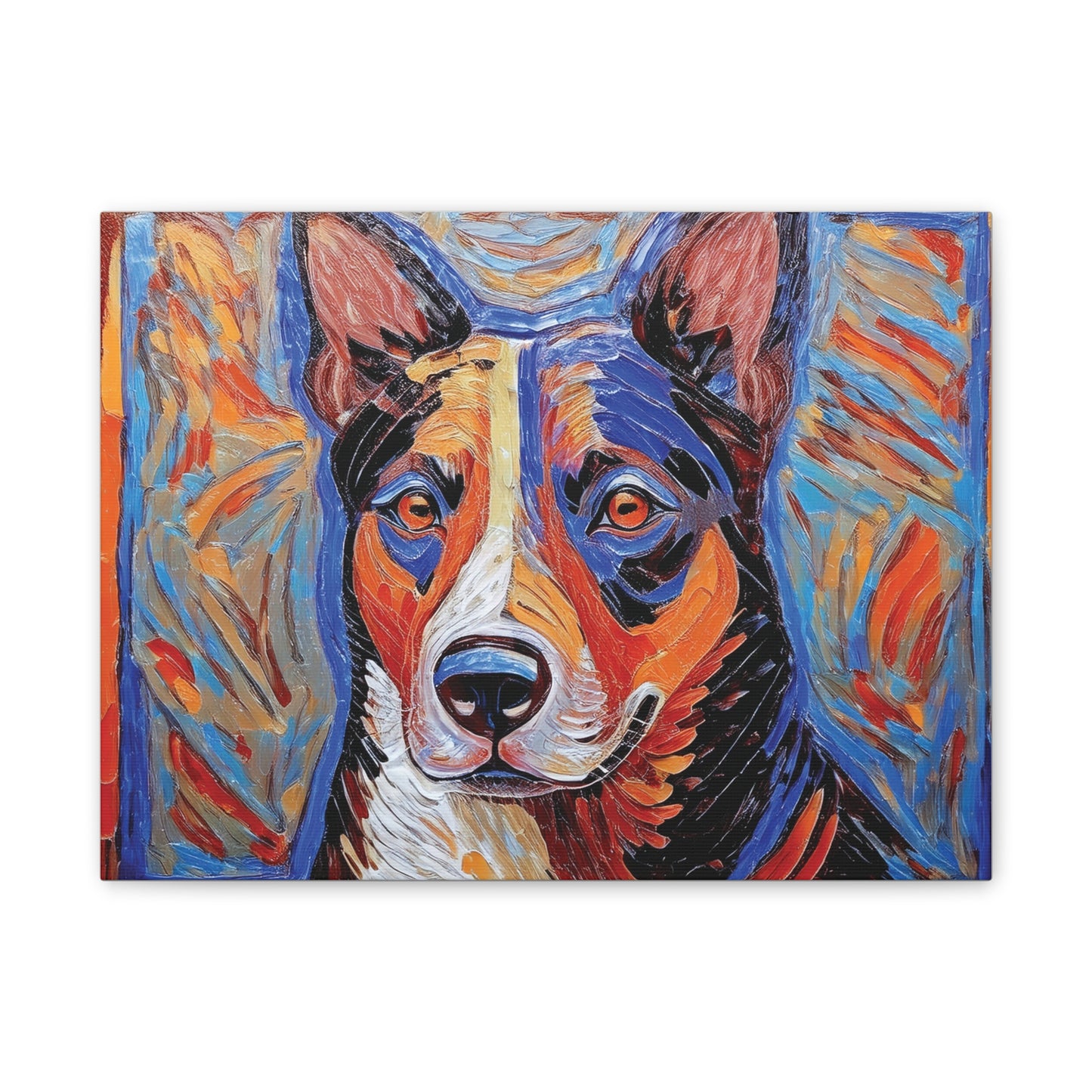 Vibrant Dog Canvas Print, Pet Lover Gift, Colorful Wall Art, Home Decor for Dog Owners, Animal Lover Decor, Unique Gift Idea