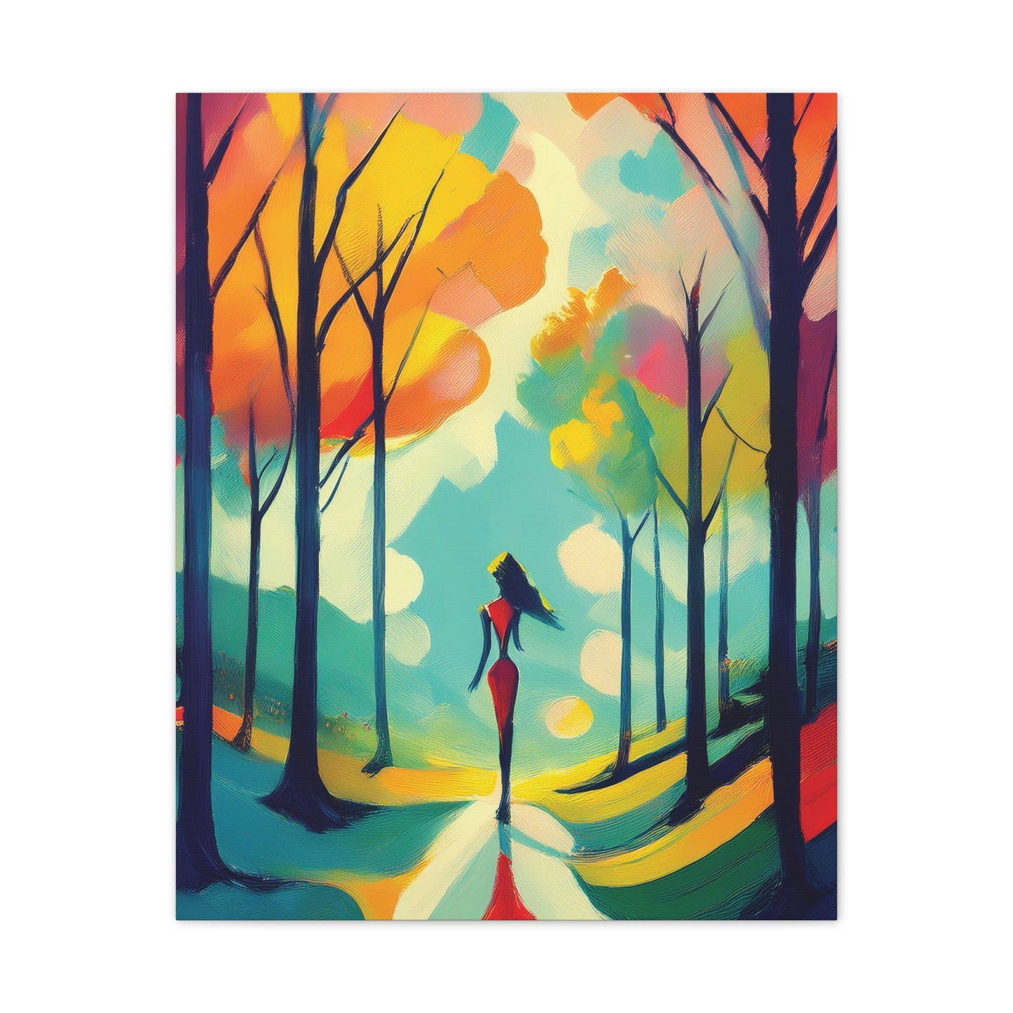 Vibrant Canvas Wall Art, Colorful Landscape Decor, Abstract Nature Print, Home Aesthetic, Gift for Art Lovers, Fashionable Wall Decor