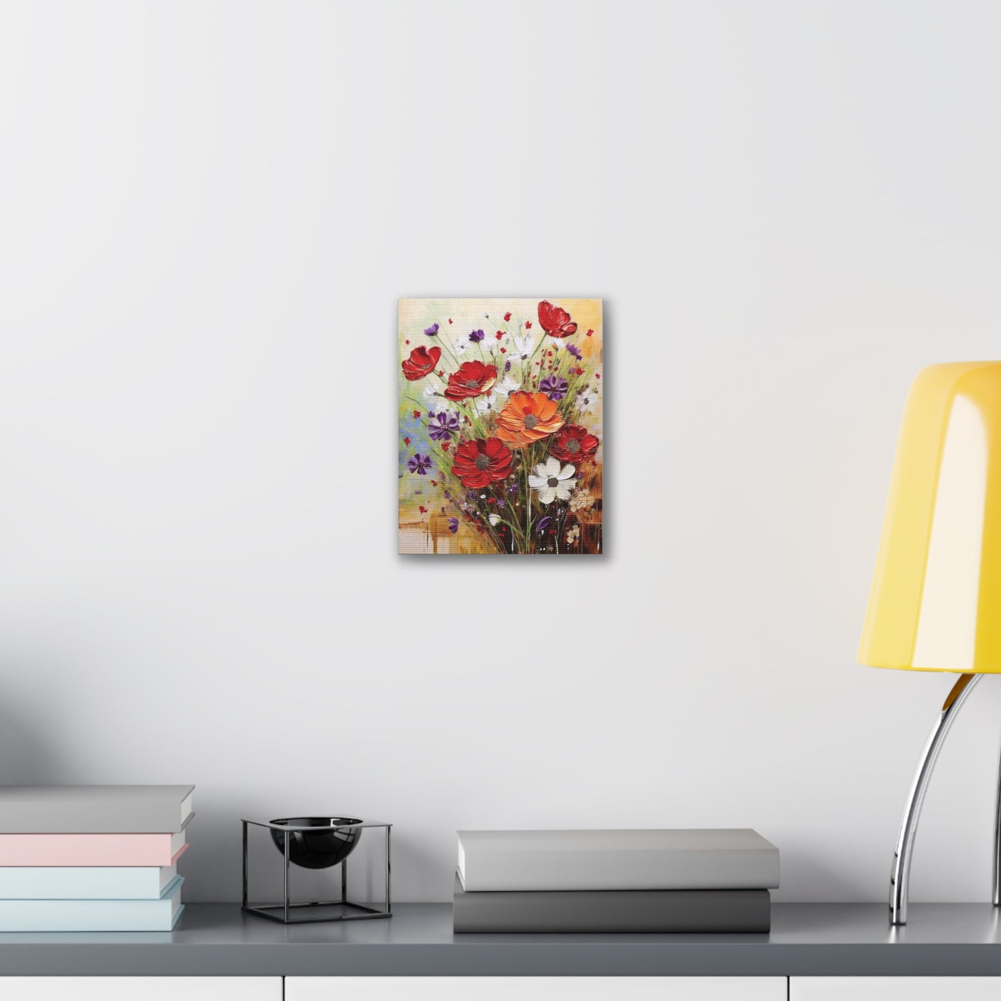 Floral Canvas Art Print, Colorful Flower Wall Decor, Home Decor, Gift for Her, Botanical Wall Art, Mothers Day Decoration