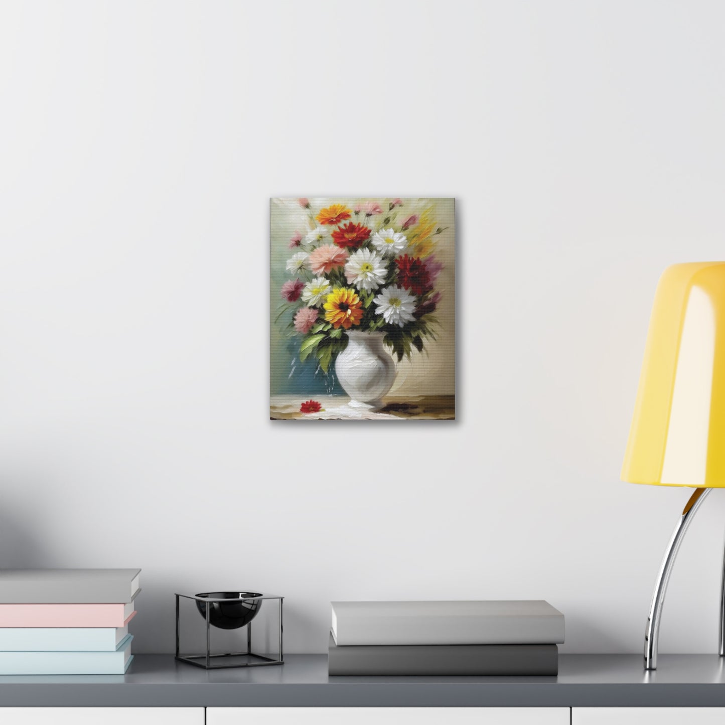 Floral Canvas Art Print, Colorful Flower Wall Decor, Home and Office Decoration, Gift for Flower Lovers or Art Collectors
