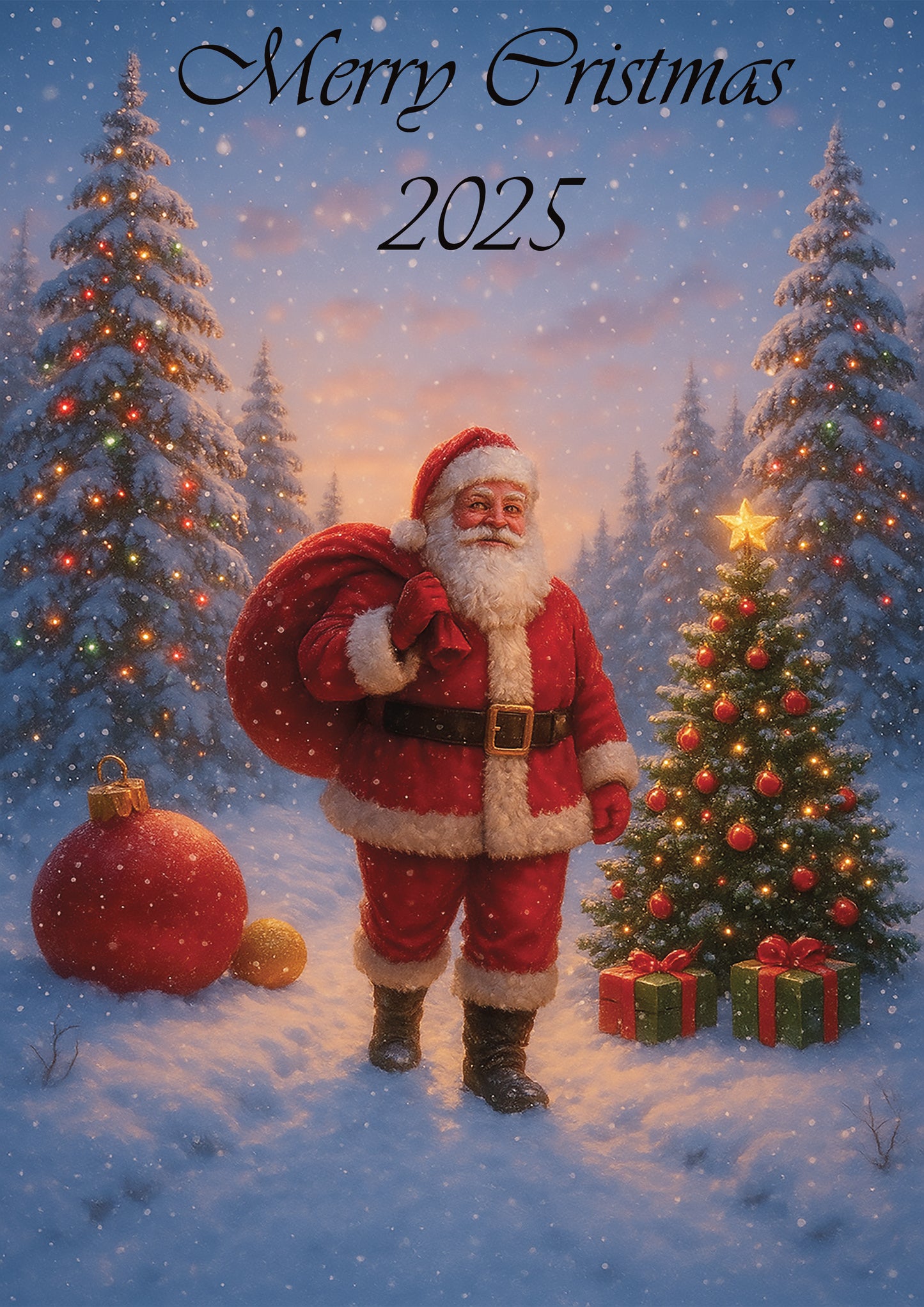 🎁 Free Digital Gift: Santa's Magical Christmas Eve Poster A4 size