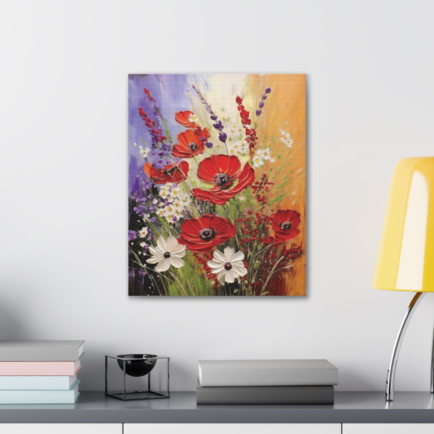Vibrant Flower Canvas Wall Art | Colorful Floral Home Decor, Gift for Home, Nature Lover Wall Decor, Spring Decor, Anniversary Gift