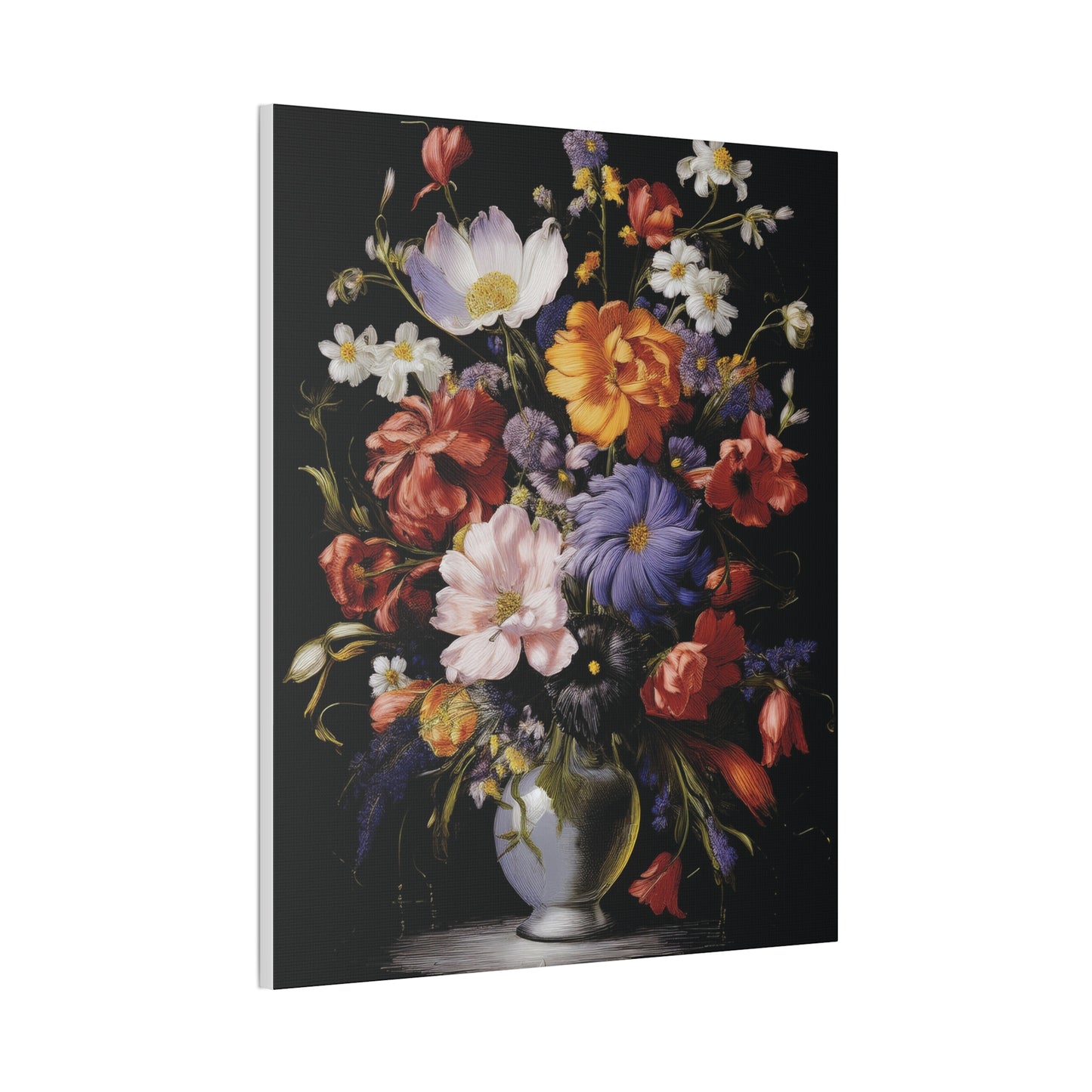 Floral Canvas Art Print, Wall Decor for Home, Vibrant Flower Artwork, Gift for Garden Lovers, Colorful Floral Wall Art, Spring Decoration