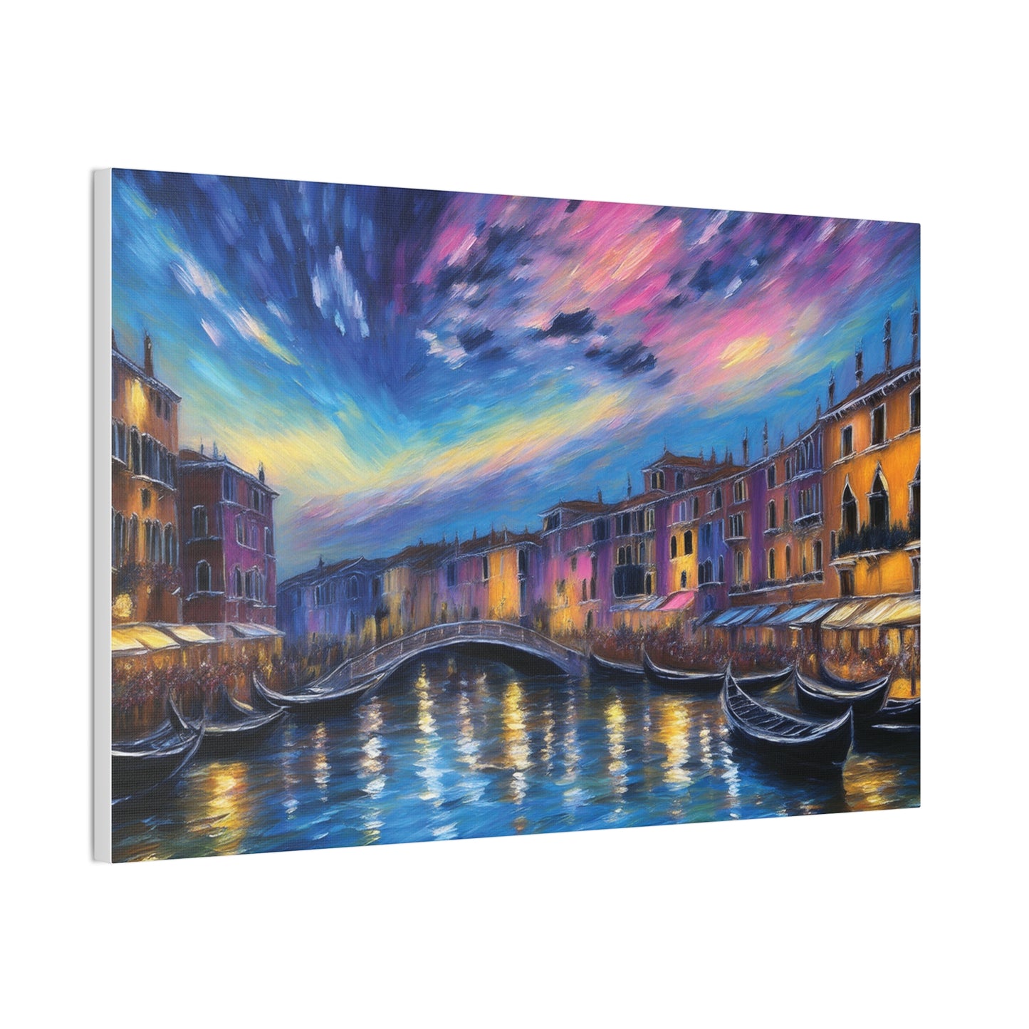 Canvas Wall Art, Serene Venice Scene, Home Decor, Art Gift for Her, Office Wall Decoration, Colorful Landscape Print