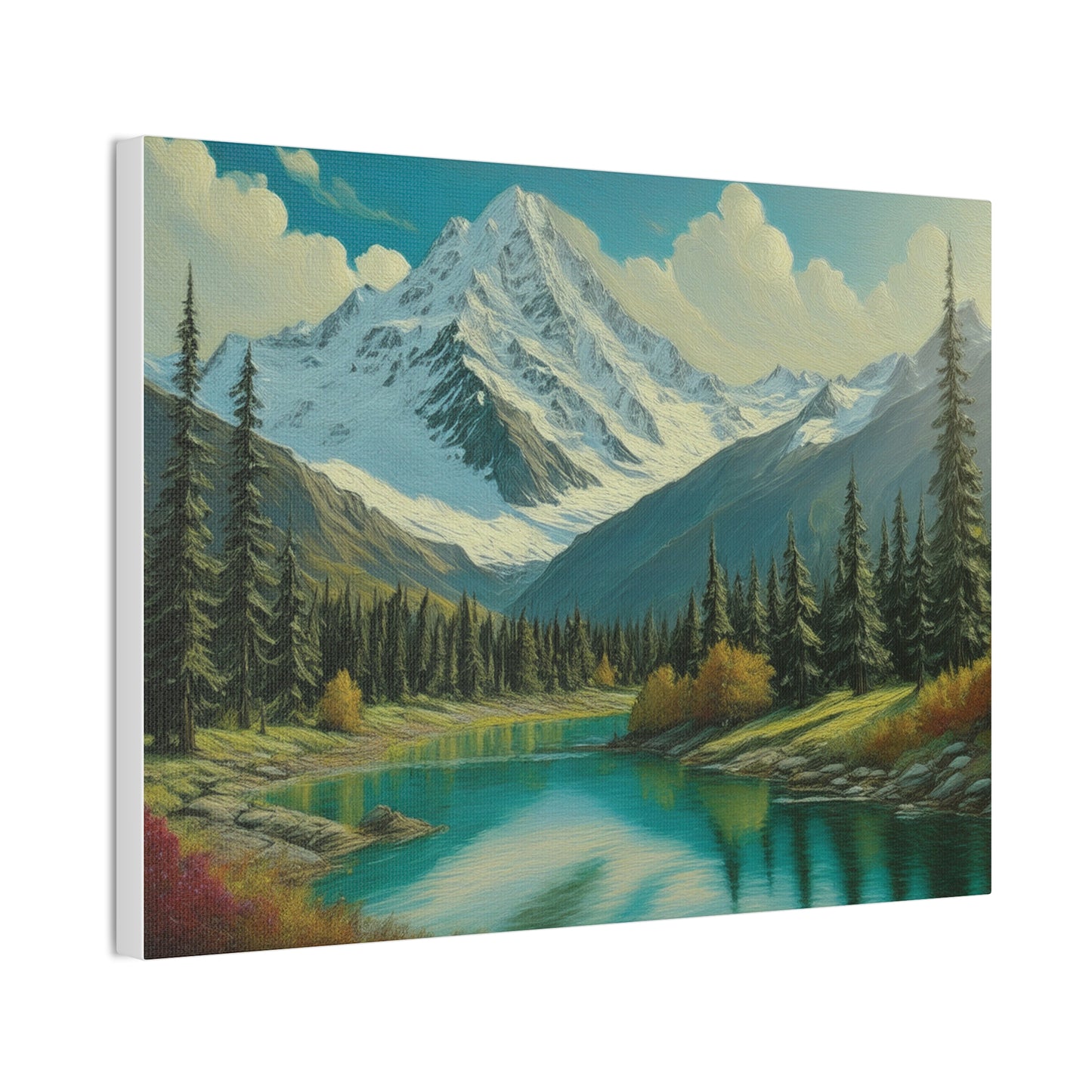 Majestic Mountain Canvas Art Print, Nature Wall Decor, Scenic Landscape Painting, Home Office Wall Art, Gift for Nature Lovers