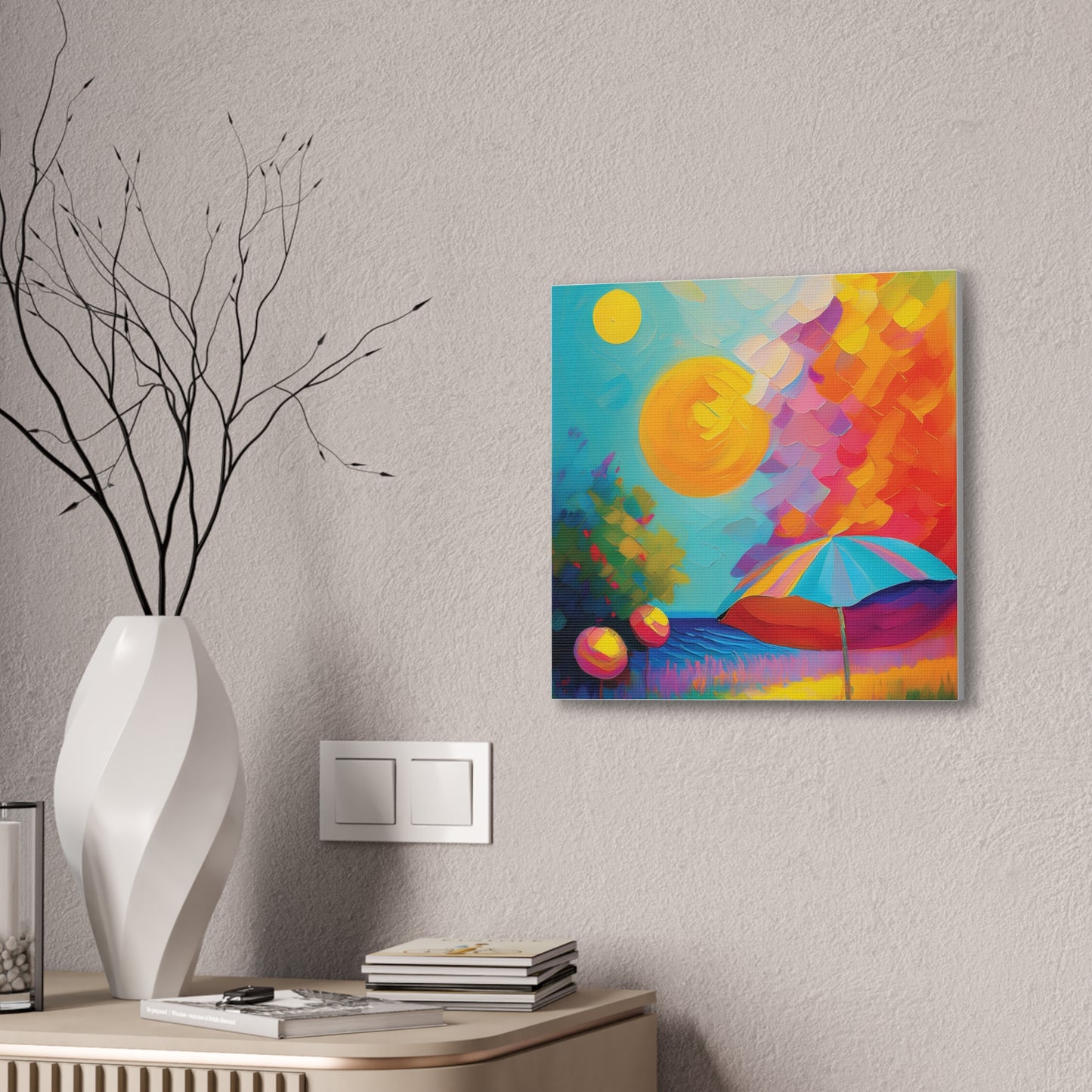 Vibrant Canvas Art, Colorful Wall Decor for Home, Brighten Your Space, Gift for Art Lovers, Ideal for Living Room or Bedroom