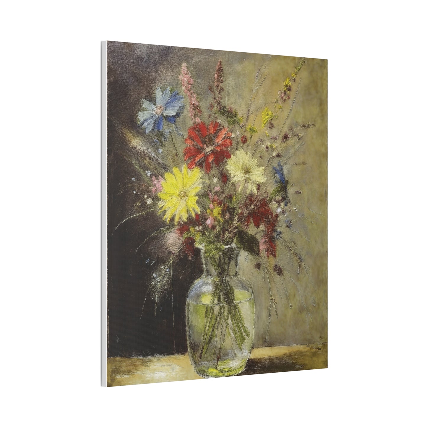 Floral Canvas Art Print, Vibrant Home Decor, Wall Art for Living Room, Colorful Floral Artwork, Gift for Her, Gallery Wrap