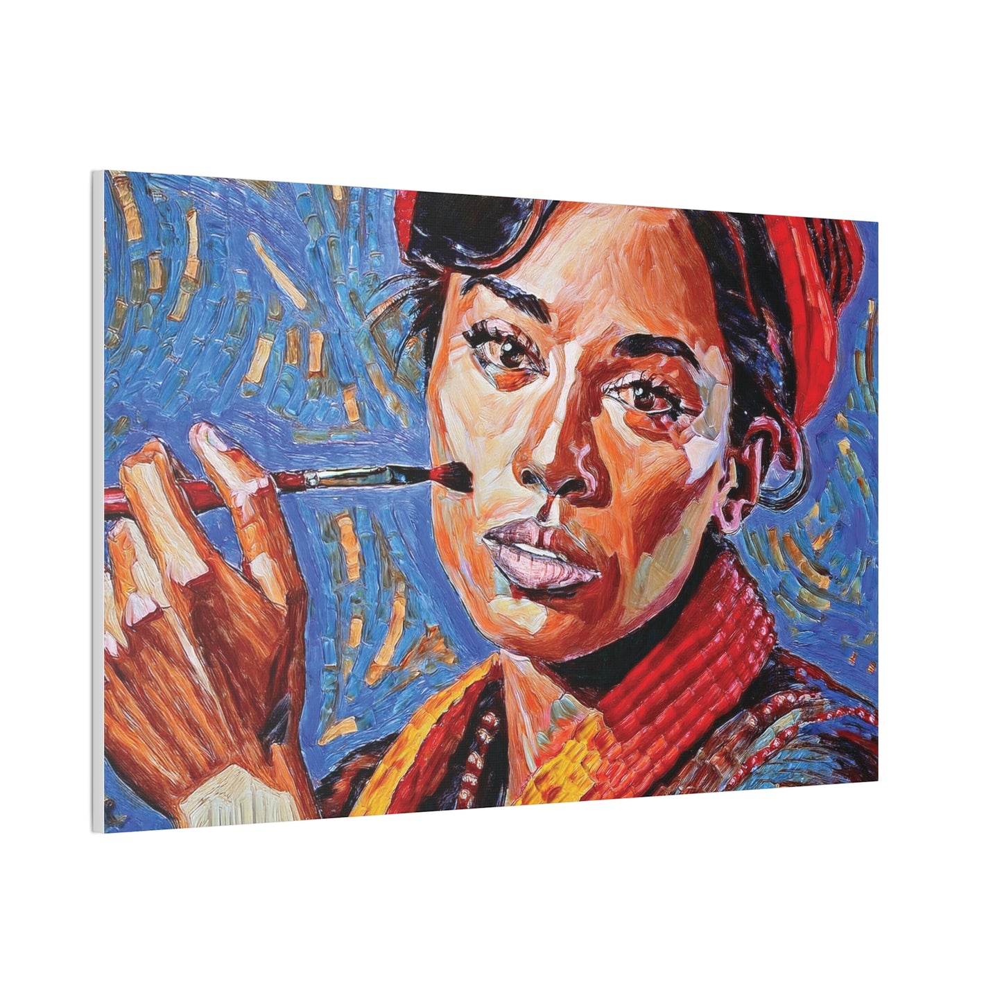 Artistic Canvas Print, Colorful Portrait, Home Decor, Gift for Art Lovers, Wall Art, Unique Artwork