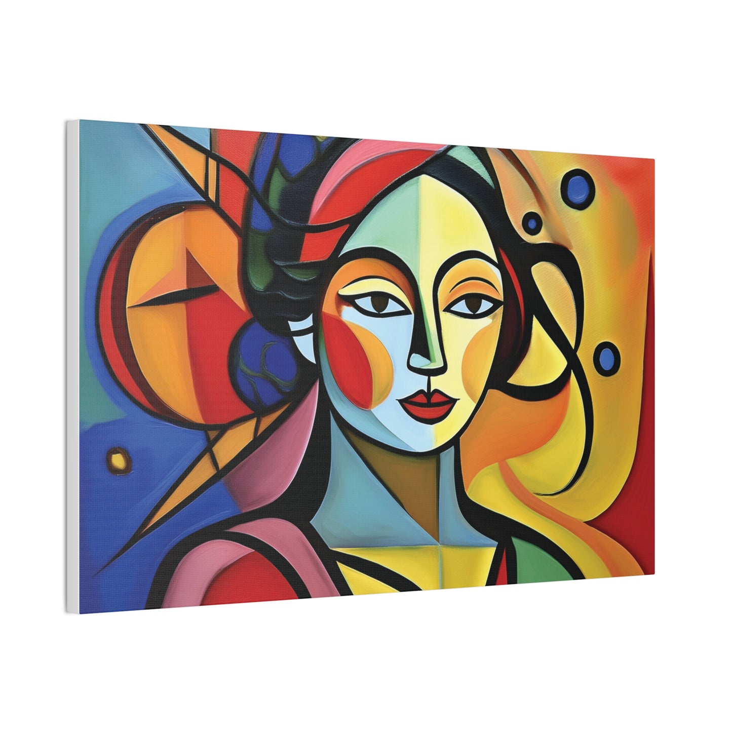 Bold Portrait, Vibrant Abstract Art Canvas Print, Colorful Wall Decor, Unique Gift, Home Aesthetic, Modern Art, Artistic Wall Hanging