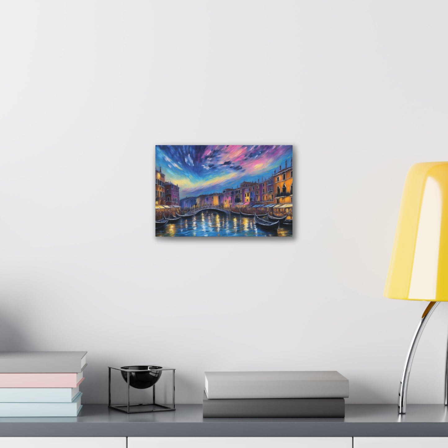 Canvas Wall Art, Serene Venice Scene, Home Decor, Art Gift for Her, Office Wall Decoration, Colorful Landscape Print