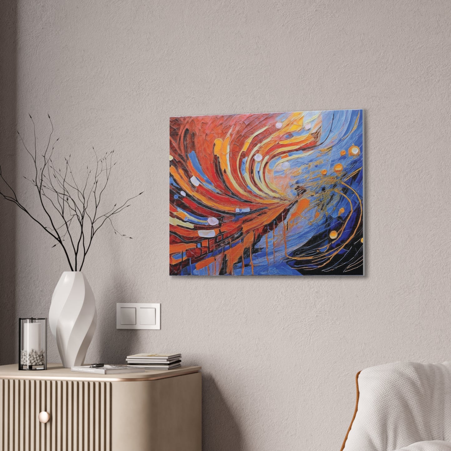 Vibrant Abstract Canvas Art, Colorful Wall Decor for Home or Office, Modern Art Print, Unique Gift for Art Lovers, Colorful Artwork