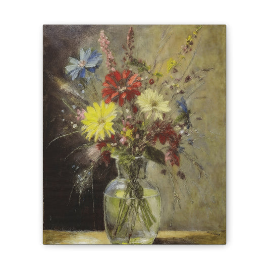 Floral Canvas Art Print, Vibrant Home Decor, Wall Art for Living Room, Colorful Floral Artwork, Gift for Her, Gallery Wrap