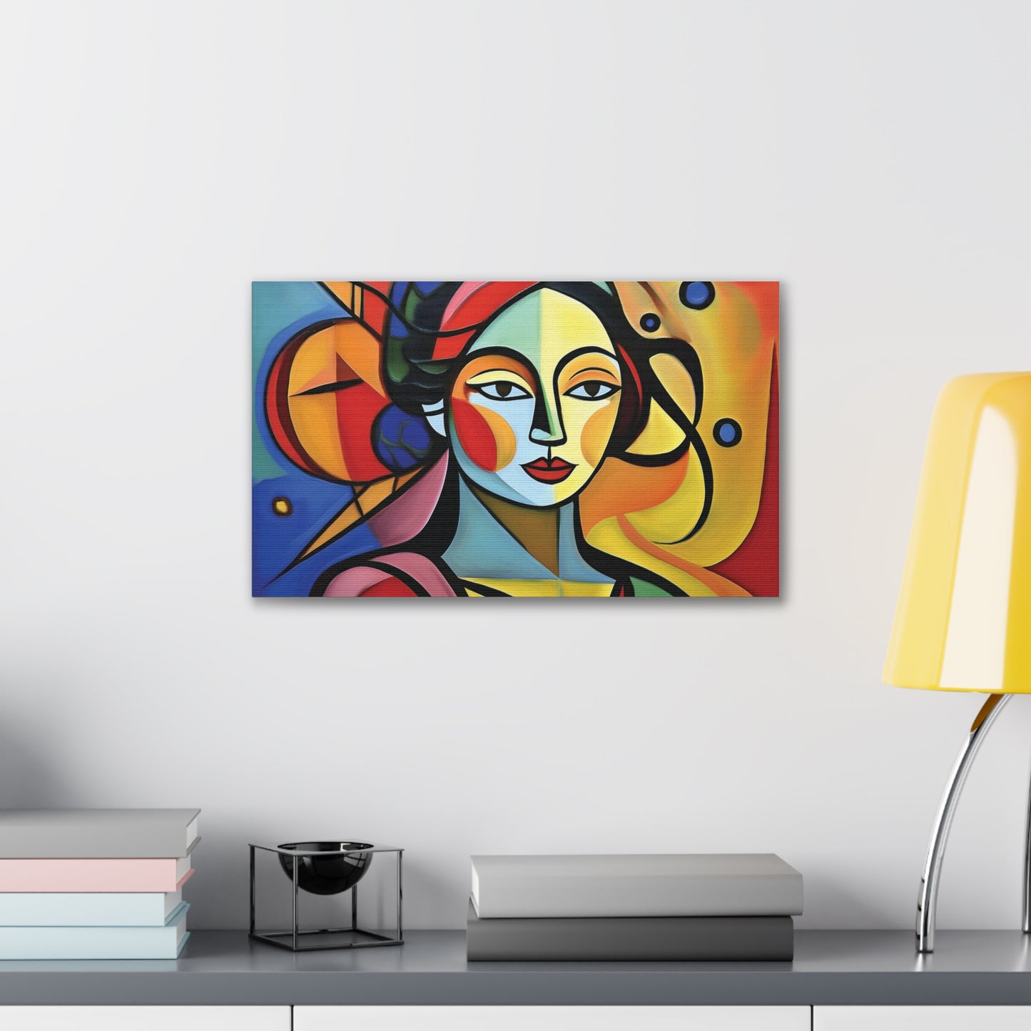 Bold Portrait, Vibrant Abstract Art Canvas Print, Colorful Wall Decor, Unique Gift, Home Aesthetic, Modern Art, Artistic Wall Hanging