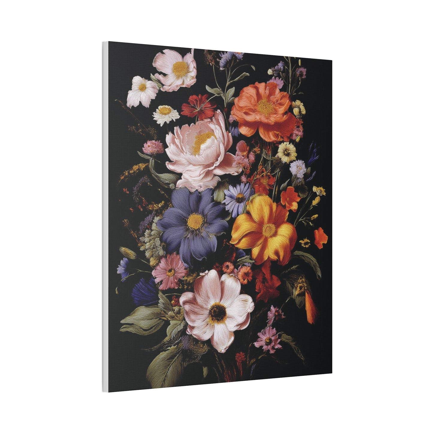 Floral Wall Art Canvas, Botanical Artwork, Home Decor, Gift for Her, Abstract Flower Print, Colorful Flower Canvas