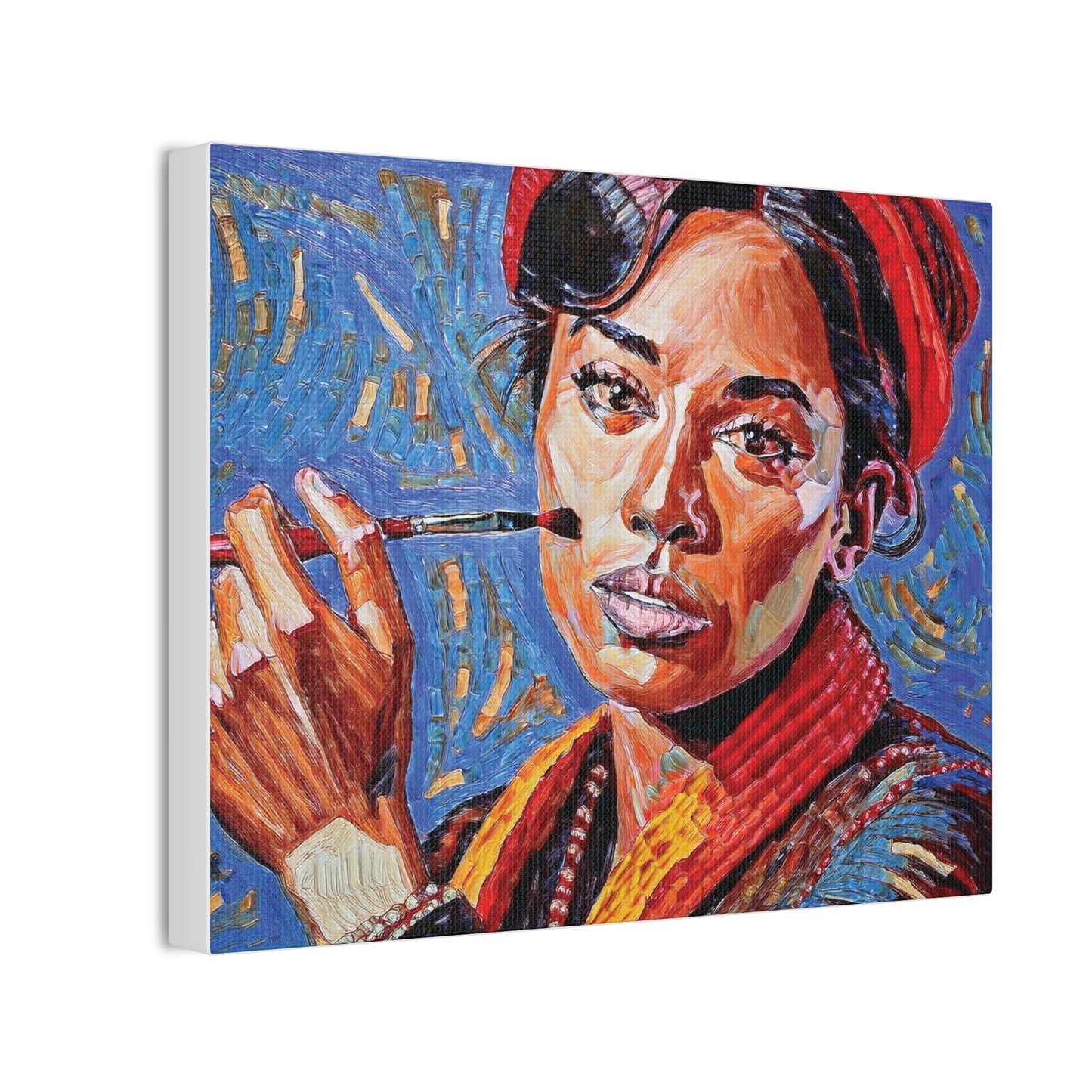 Artistic Canvas Print, Colorful Portrait, Home Decor, Gift for Art Lovers, Wall Art, Unique Artwork