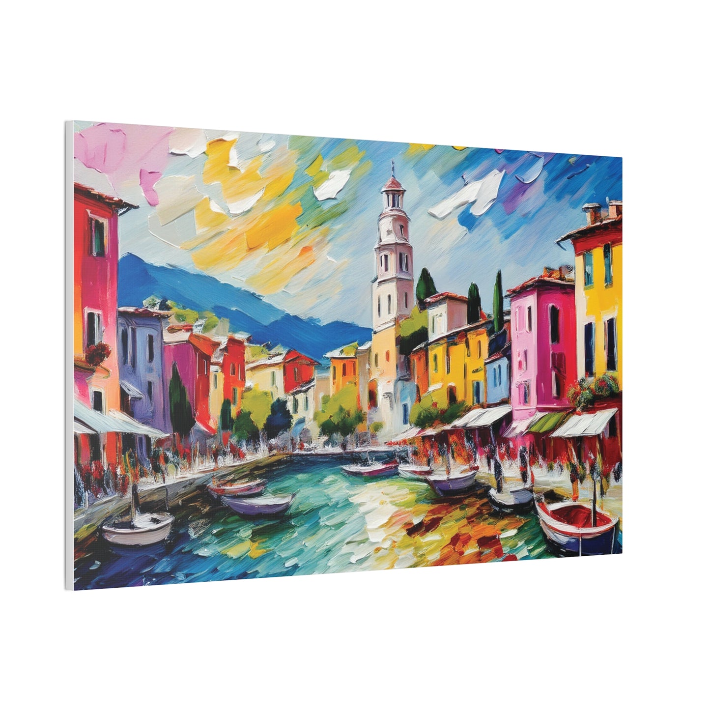 Vibrant Canvas Wall Art, Colorful Landscape Print, Home Decor, Gift for Art Lovers, Living Room Decoration