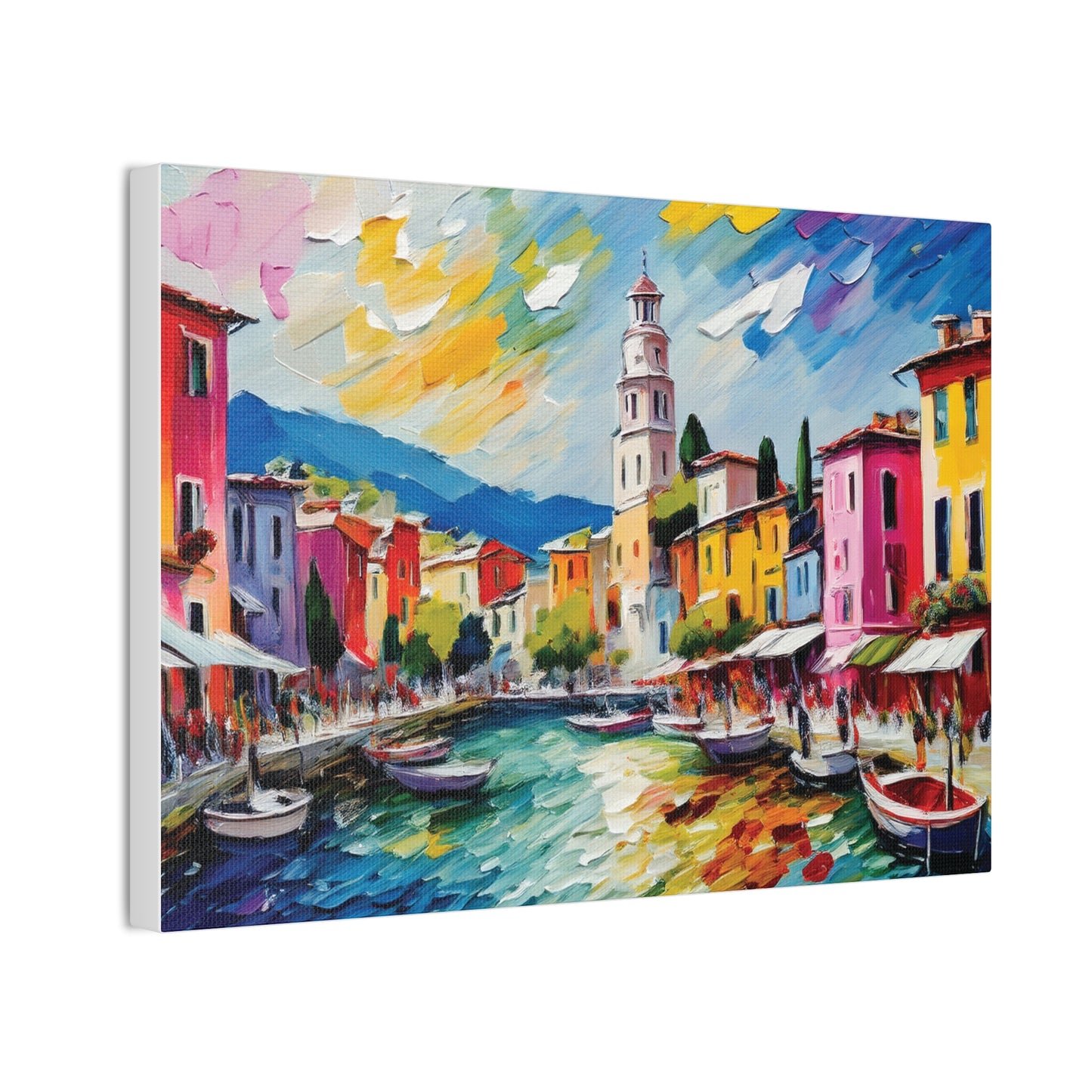 Vibrant Canvas Wall Art, Colorful Landscape Print, Home Decor, Gift for Art Lovers, Living Room Decoration