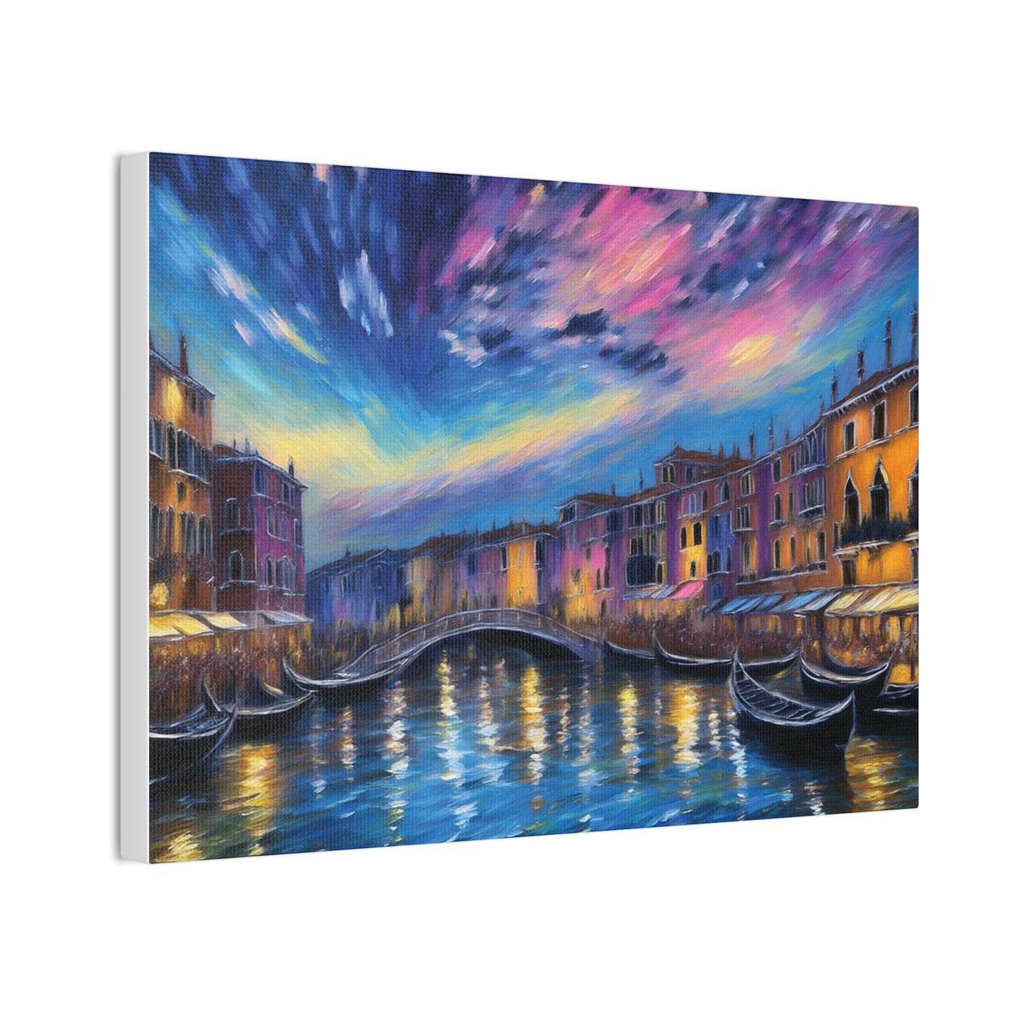 Canvas Wall Art, Serene Venice Scene, Home Decor, Art Gift for Her, Office Wall Decoration, Colorful Landscape Print