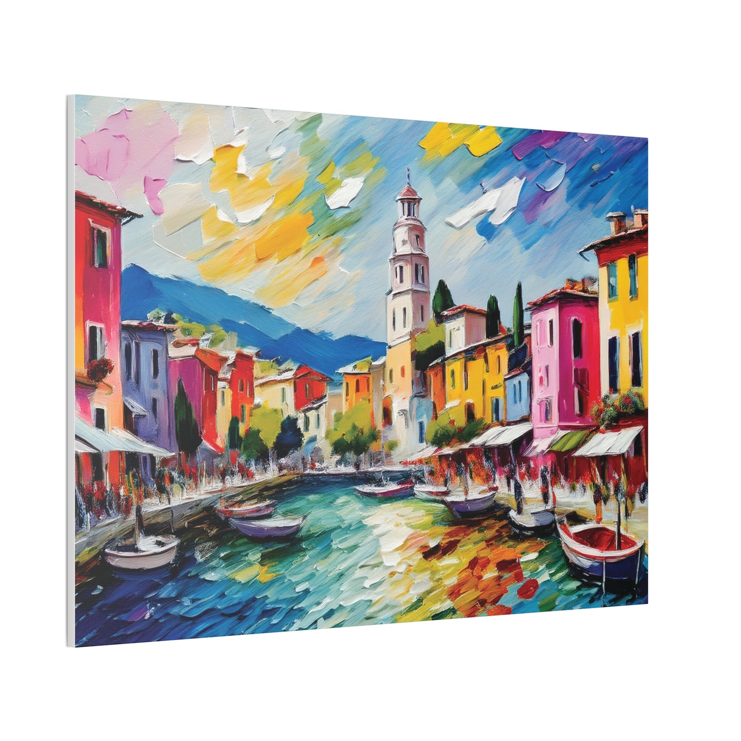 Vibrant Canvas Wall Art, Colorful Landscape Print, Home Decor, Gift for Art Lovers, Living Room Decoration