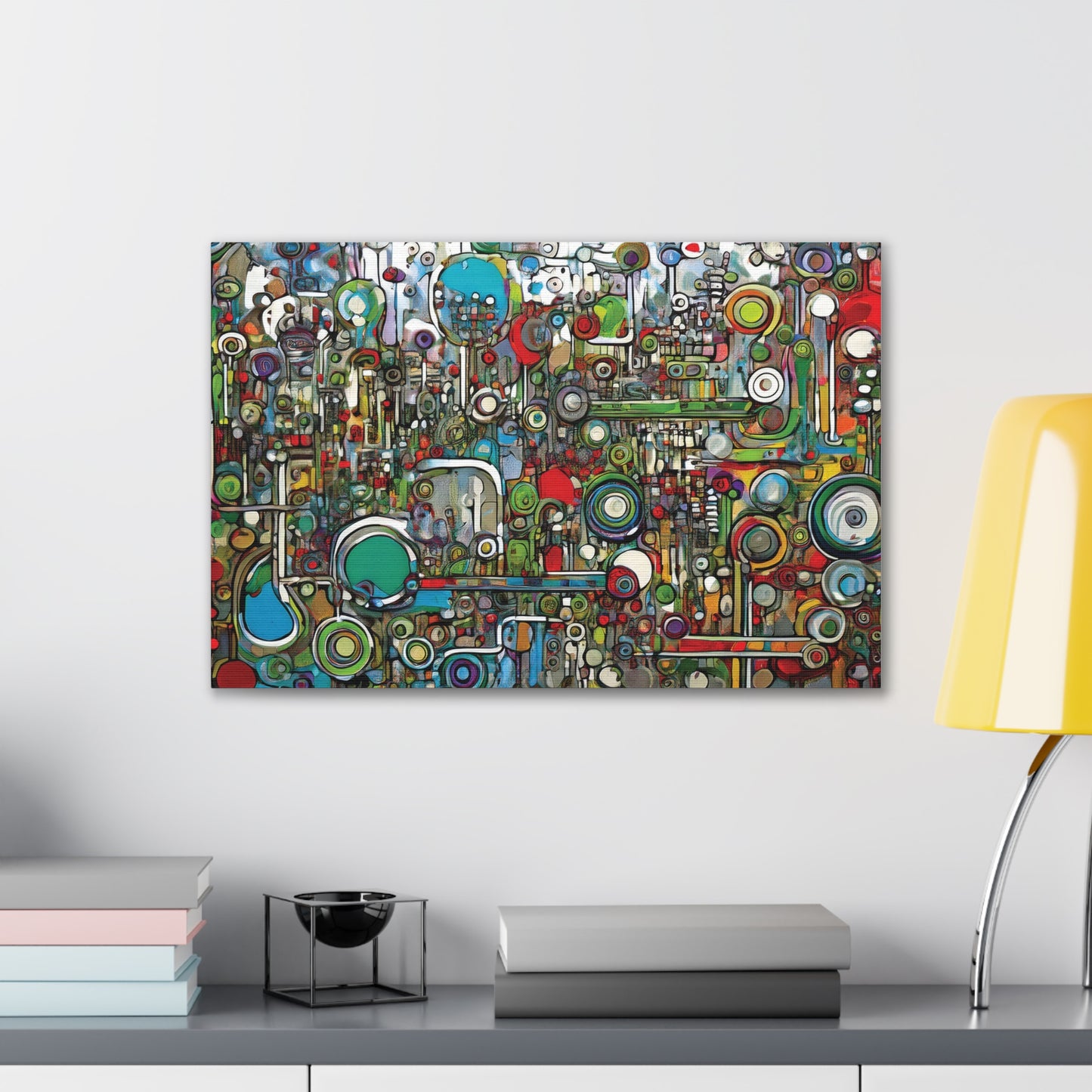 Abstract Wall Art Canvas, Colorful Modern Decoration, Unique Artwork for Home, Office Decor, Gift for Art Lovers