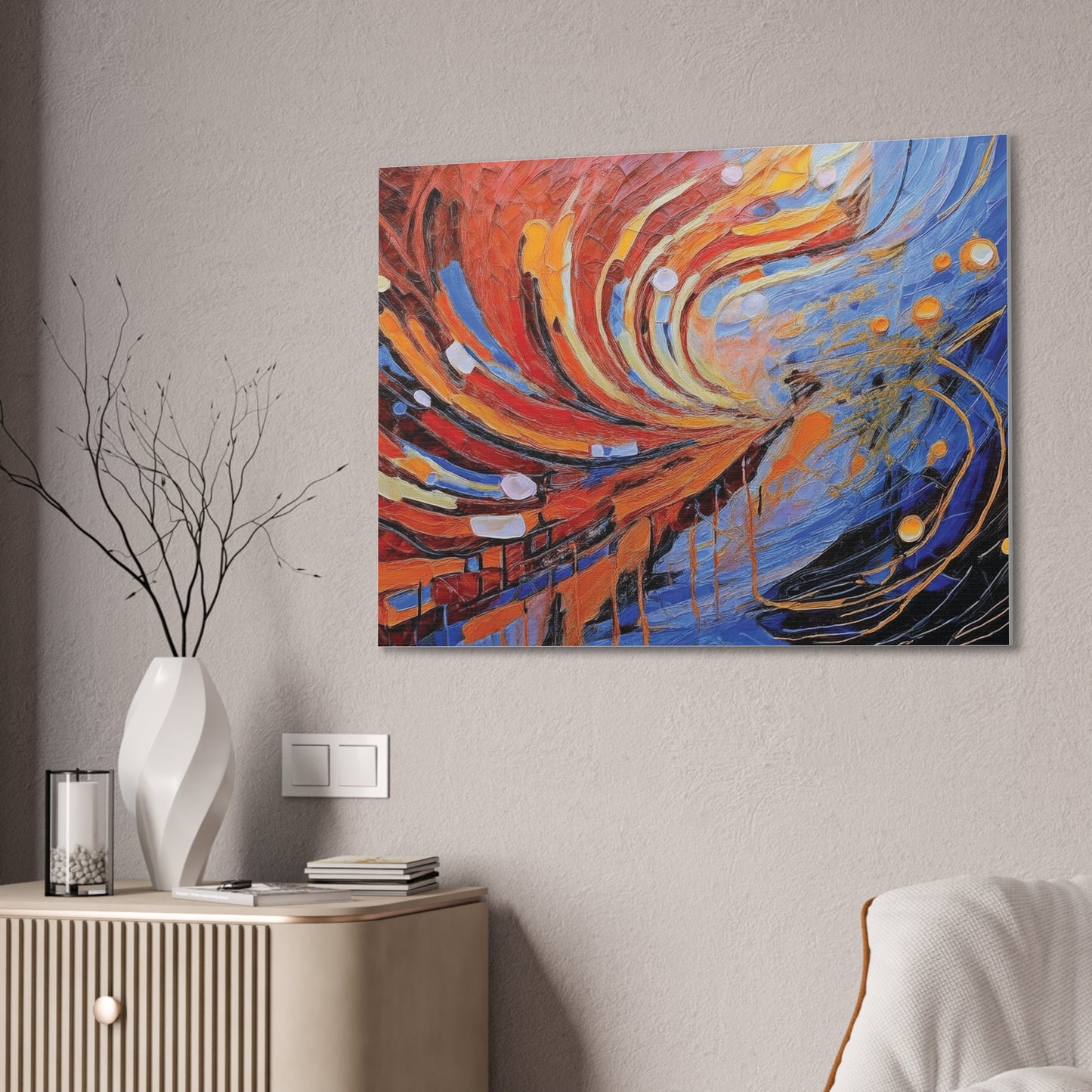 Vibrant Abstract Canvas Art, Colorful Wall Decor for Home or Office, Modern Art Print, Unique Gift for Art Lovers, Colorful Artwork
