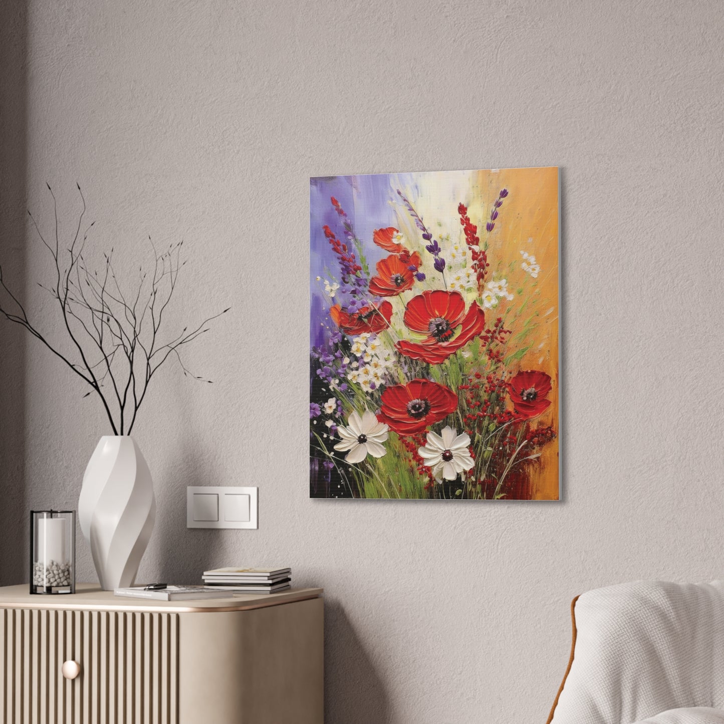 Vibrant Flower Canvas Wall Art | Colorful Floral Home Decor, Gift for Home, Nature Lover Wall Decor, Spring Decor, Anniversary Gift