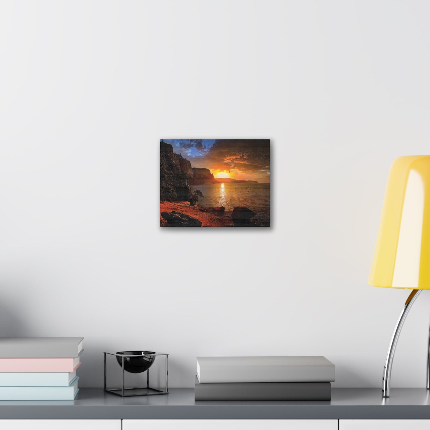 Sunset Canvas Print, Nature Wall Art, Scenic Home Décor, Gift for Nature Lovers, Coastal Landscape Decoration